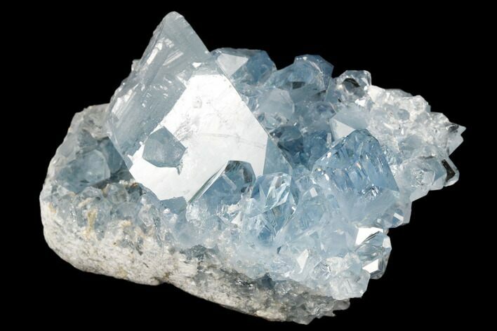 Sparkly Celestine (Celestite) Crystal Cluster - Madagascar #184383